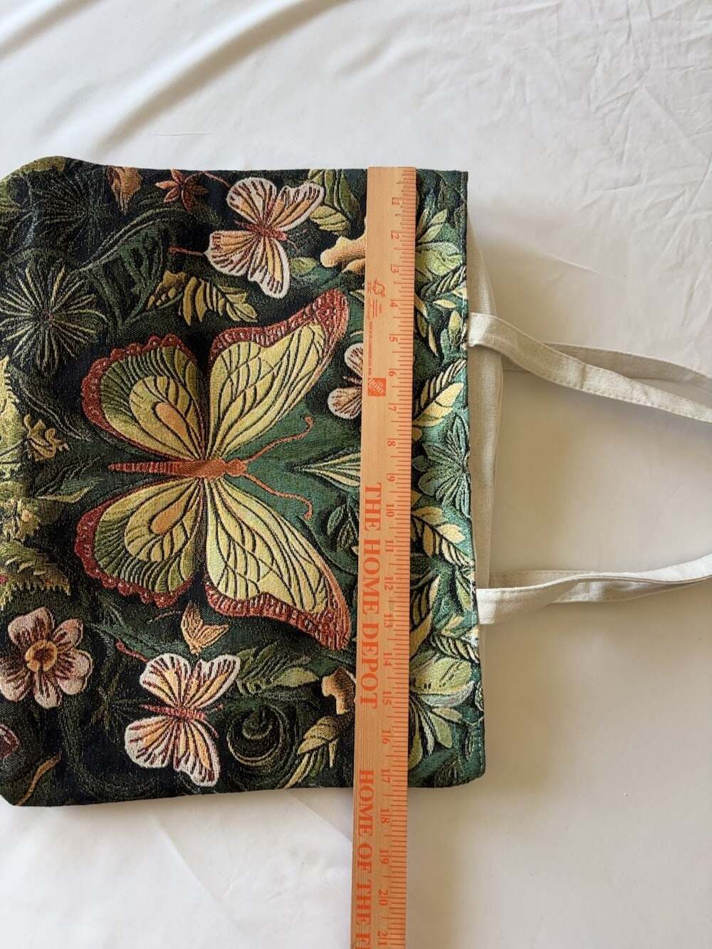 Butterfly Floral Tapestry Tote Bag - Picture 3 of 9